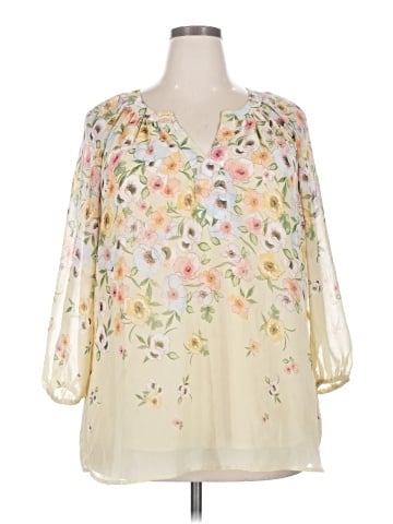 Fig & Flower 3/4 Sleeve Blouse (view 1)