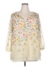 Fig & Flower 100% Polyester Ivory 3/4 Sleeve Blouse Size 2X - photo 1