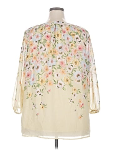 Fig & Flower 3/4 Sleeve Blouse (view 2)