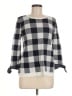 Talbots Outlet 100% Cotton Checkered-gingham Black Pullover Sweater Size M - photo 1