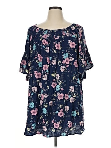 a.n.a. A New Approach Short Sleeve Blouse (view 1)