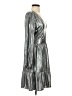 Ann Taylor LOFT Metallic Silver Cocktail Dress Size 4 - photo 4