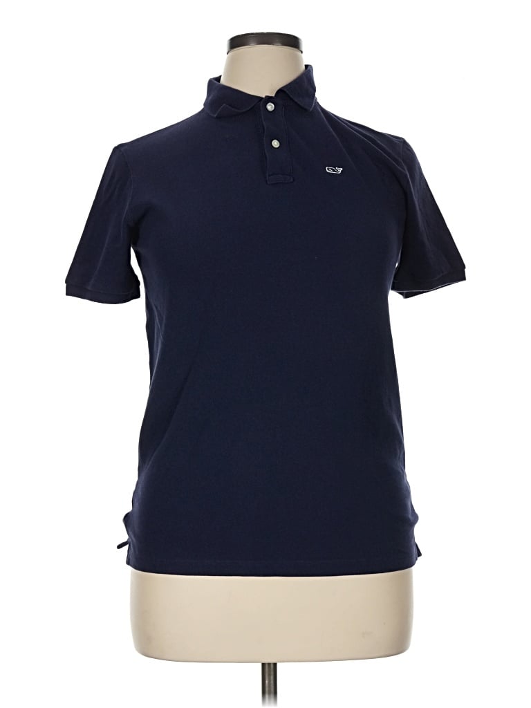 Pre-owned Vineyard Vines Performance Short Sleeve Polo Shirt In Blue