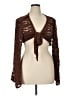 Romwe 100% Polyester Brown Cardigan Size XL - photo 1