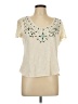 Reba 100% Cotton Ivory Short Sleeve Top Size L - photo 1