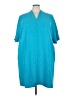 Lands' End 100% Polyester Teal Casual Dress Size 24 - photo 1