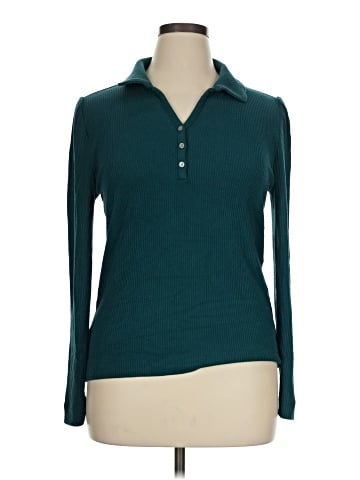 Ann Taylor LOFT Long Sleeve Polo (view 1)