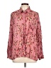 Luisa Cerano Floral Pink Long Sleeve Blouse Size 12 - photo 1