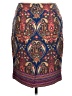 Merona 100% Polyester Paisley Blue Casual Skirt Size 10 - photo 2