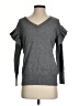 Line & Dot Gray Long Sleeve Top Size S - photo 1