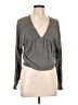 Express Gray Long Sleeve Top Size L - photo 1