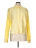 Old Navy 100% Cotton Stripes Yellow Long Sleeve Blouse Size L (tall) - photo 1