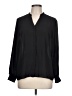 Elle 100% Polyester Black Long Sleeve Blouse Size L - photo 1