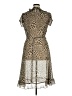 JBS 100% Polyester Animal Print Tan Cocktail Dress Size 14 - photo 2