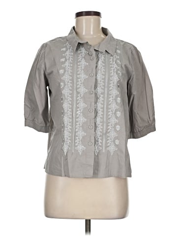 Assorted Brands 3/4 Sleeve Button-Down Shirt (view 1)