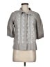 Assorted Brands Gray 3/4 Sleeve Button-Down Shirt Size M - photo 1