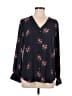 T Tahari 100% Polyester Black Long Sleeve Blouse Size M - photo 1