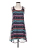 Buttons 100% Polyester Print Teal Casual Dress Size S - photo 1