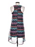 Buttons 100% Polyester Print Teal Casual Dress Size S - photo 2