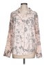 DKNY 100% Polyester Floral Pink Long Sleeve Blouse Size L - photo 1