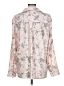 DKNY 100% Polyester Floral Pink Long Sleeve Blouse Size L - photo 2