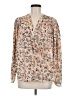 CAbi 100% Polyester Print Tan Long Sleeve Blouse Size M - photo 1