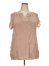 Perseption Concept Tan Short Sleeve Blouse Size 2X - photo 1