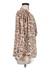 CAbi 100% Polyester Print Tan Long Sleeve Blouse Size M - photo 4