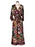 Dress Forum 100% Polyester Floral Stripes Multi Color Green Jumpsuit Size S - photo 1