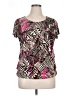 DressBarn Pink Short Sleeve Blouse Size XL Petite - photo 1