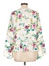 Laundry by Shelli Segal Floral Ivory 3/4 Sleeve Blouse Size M - photo 2