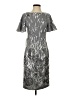JS Collections 100% Polyester Metallic Silver Cocktail Dress Size 0 - photo 1