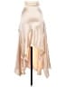 Free People 100% Polyester Metallic Tan Formal Skirt Size 2 - photo 1