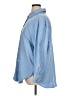 H&M Chevron-herringbone Blue Long Sleeve Button-Down Shirt Size XL - photo 5