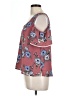 Lily White Burgundy Short Sleeve Blouse Size L - photo 5