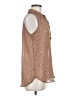 Pleione 100% Polyester Brown Sleeveless Blouse Size M - photo 4