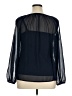 AB Studio 100% Polyester Blue Long Sleeve Blouse Size XL - photo 2