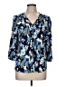 Lands' End Blue 3/4 Sleeve Blouse Size M - photo 1