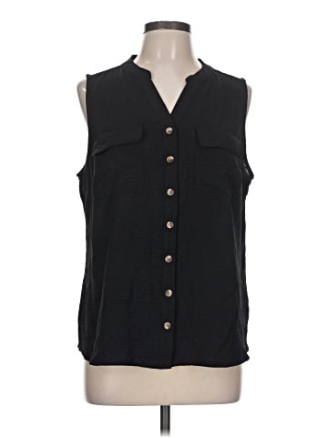 Croft & Barrow Sleeveless Button-Down Shirt (view 1)