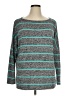 emerald Stripes Teal Pullover Sweater Size 1X - photo 1
