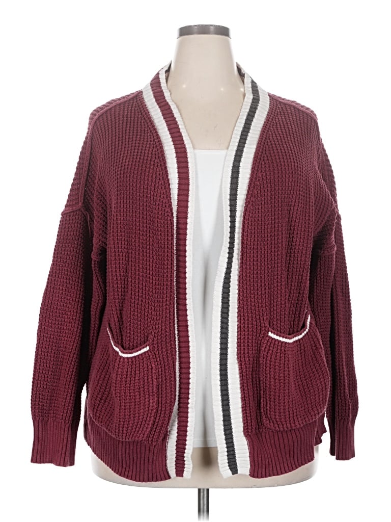 Pre-owned Universal Thread Cardigan Sweater In Burgundy