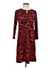 Chico's Print Red Casual Dress Size Sm (0) - photo 1