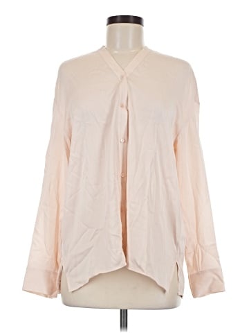 Vince. Long Sleeve Silk Top (view 1)