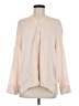 Vince. Ivory Long Sleeve Silk Top Size M - photo 1