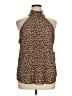Bold Elements 100% Polyester Brown Sleeveless Blouse Size 1X - photo 1