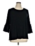 Stella + Ginger Black 3/4 Sleeve Top Size 1X - photo 1