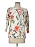 Ann Taylor LOFT 100% Cotton Floral Ivory Pullover Sweater Size L - photo 1
