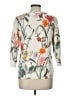 Ann Taylor LOFT 100% Cotton Floral Ivory Pullover Sweater Size L - photo 2