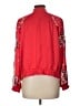 Divided by H&M 100% Polyester Floral Red Track Jacket Size 12 - photo 2