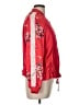 Divided by H&M 100% Polyester Floral Red Track Jacket Size 12 - photo 4
